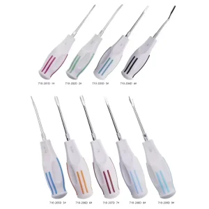 Dental Surgical Instruments Class I Tooth Extraction Root Slim Luxating Elevators with Deluxe Cushion Grip