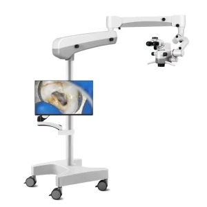 Dental Surgical Microscope Portable Dental Operation Microscope LED Illumination 1.6x 19x Magnification 4K Camera System