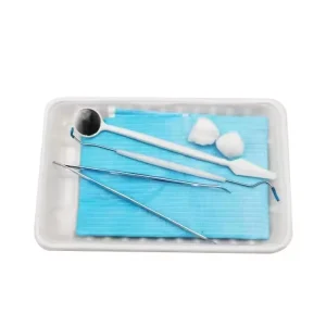 Disposable Dental Instrument Kit with Mirror tweezer probe bib tray Dental Examination Kit