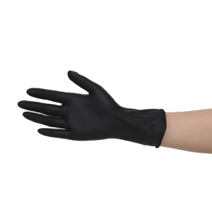 Disposable Industrial Hand Surgical Examination Gloves Medical Consumables Disposable Nitrile Black Gloves Powder Free