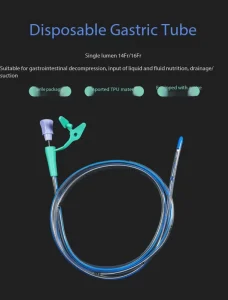 Disposable Silicone Double Lumen 6Fr-24Fr Gastric Tube Far Infrared Disinfecting Class II Clinical Daily Nursing Safe Reliable