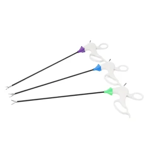Disposable Single Use Manual Laparoscopic Surgical Instruments Traumatic Grasper and Scissors 5mm CE Certified