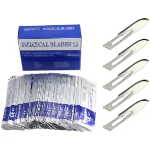 Disposable Stainless Steel Lancets Individually Foil Wrapped Box of 100pcs