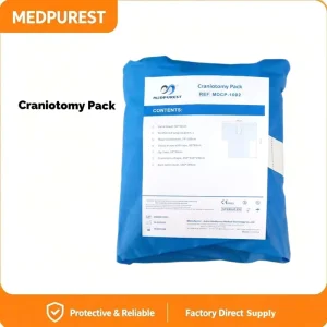 Disposable Sterile Craniotomy Surgical Pack with Incise Drape Reinforced Covers CE Certified Class II for Neurosurgery