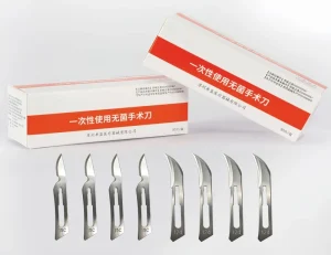 Disposable Sterile Surgical Scalpel Blades 15C 12D Dental Medical Surgical Blade 50 Pcs Per Box Single Use EO Sterilized