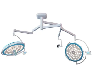 Double Heads Ceiling LED Theatre Operation Shadowless Medical Cold Light Surgery Lamp with Camera System