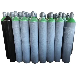 EN ISO9809 Standard 50L Oxygen Argon CO2 Gas Cylinder With Valve