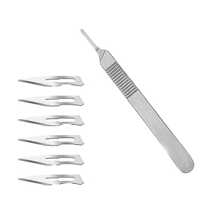 EO Sterilized Carbon Steel Surgical Scalpel Blades Manual Power Sterilized Surgical Blade for Hospital Surgery Lab Dissection