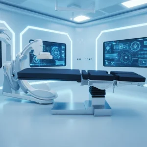 Electric Hydraulic Operating Bed C ARM X ray Radiolucency Carbon Fiber Operating Surgical Table