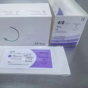 Factory Direct 75cm Vcryl PGA910 3 0 4 0 Absorbable Surgical Sutures Individually Packed Fast Healing Smooth Tissue Vet