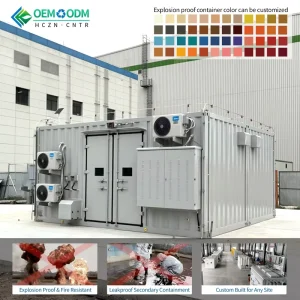 Factory Direct Prefabricated Gas Cylinder Storage Building for Industrial Gas Supply Station Argon Nitrogen and Oxygen ATEX