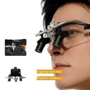 Factory Youtodent Electric Dental Ergo Loupes 4X-6X Magnification Optical Lens Adjustable Working Distance CE