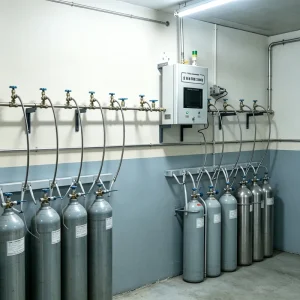 Fully Automatic Hospital Oxygen Laboratory Gas Supply System High Accuracy 1 Percent N2 O2 Dioxide Pressure Regulator IP65