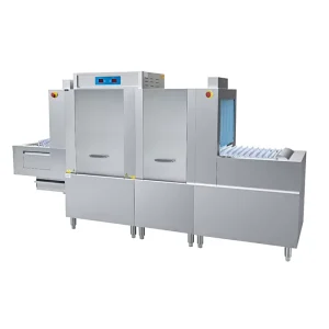 Fully Automatic Long Line Dishwasher Hotel School Kitchen Plate Cleaning Equipment Large Commercial Use Sterilization