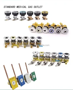 German Standard DIN Medical Gas Outlet Oxygen Wall Outlet Medical Gas Terminal System