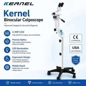 Gynecology Examination Digital Optical Colposcope 2.1MP Binocular Eyepieces Portable Video Vaginal Colposcope KN 2200BI