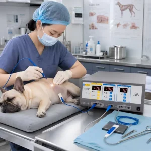 HV 300B Electric Portable Stainless Steel Electrosurgical Device for Veterinary Skin Cautery Vet ESU Unit