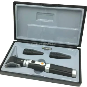 Handheld Veterinary Instrument ENT Examination Endoscope Fiber Optic Illumination Collocated Ear Tips