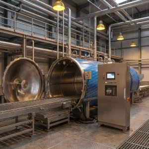 High Efficiency Tuna Processing Retort System Sumpot Seafood Thermal Sterilization Equipment
