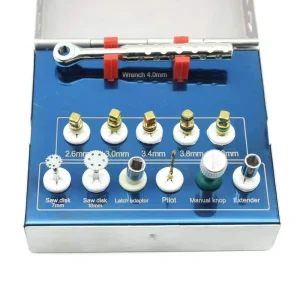 High Precision Dental Implant Surgical Kit Compatible with Medical Grade Instrument Set with Autoclavable Box
