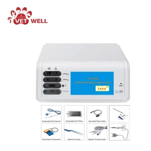 High Precision Electrocautery ESU Veterinary Diathermy White Color Veterinary Electrosurgical Unit