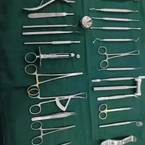 High Precision Imported 26-Piece Dental Implant Surgery Instrument Set Medical Stainless Steel Anti-Slip Handle Surgical Forceps