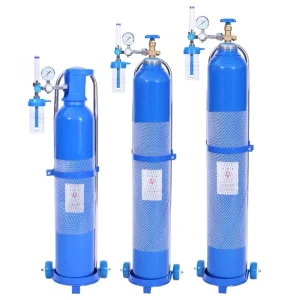 High Pressure Medical Oxygen Gas Cylinders 10L 20L 40L 50L Steel Vessels With Valves 5kg Industrial Gas