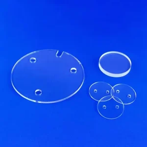 High Purity Natural Fused Quartz Clear Disc Transparent Sight Glass Sheet Optics Application High Temperature Resistance Cutting