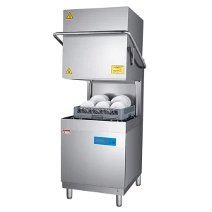 High Quality SS304 Smart Commercial Dishwasher ETL CE Certified Hood Type Kitchen Sterilization Equipment Touchscreen Control