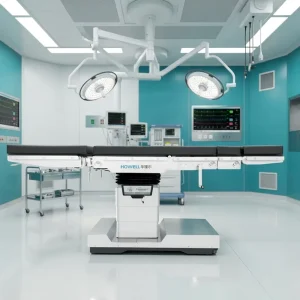 Hospital Equipment HE 608 NK Electric Operating Table 498 1000mm Height Adjustment for Vascular Surgery