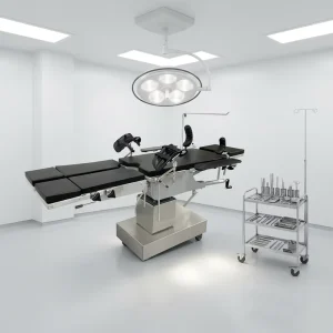 Hospital Manual Hydraulic Surgical Operating Table Stainless Steel 3008 Metal Examination Table