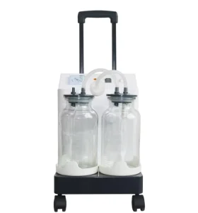 Hospital Medical Device Surgical Air Phlegm Suction Pump Machine Unit with Bottles Portable Electric Aspirator Sputum Apparatus