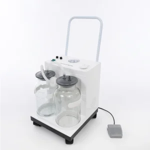 Hospital Surgical Dental Mobile Aspirator Apparatus High Vacuum Pump Electric 2500ml Double Bottle Sputum Phlegm Suction Machine