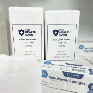 Hydrophilic Surgical Manufacturing Medical Non Woven Gauze Swabs 4×4″ CE Certified Class I