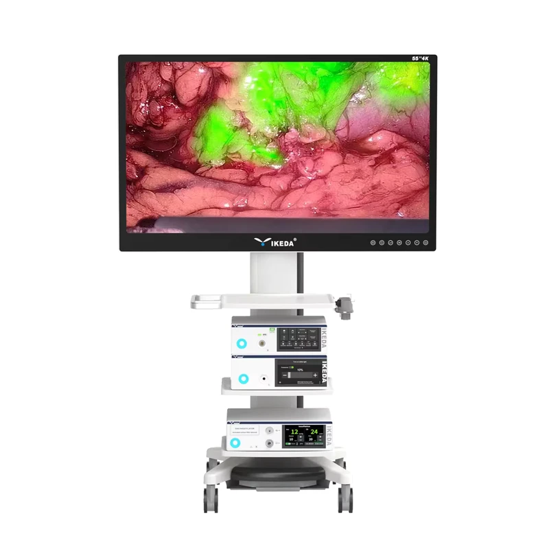 ICG Complete Laproscopy Tower Laparoscope Video Surgical Camera Fluorescence Ultrasonic and Electronic Equipment by Rensino Surgical Equipment