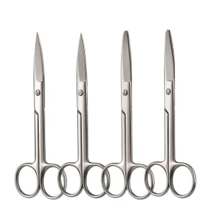 Industrial Medical Surgical Instrument Stainless Steel Surgery Scissors Smooth Straight Curved Head OEM Customizable