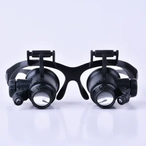 LED Adjustable Magnification Magnifying Glasses with Light Head mounted Magnifying Glasses