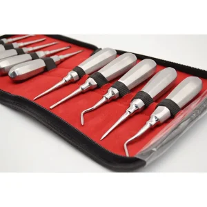 LK 404 Dental Surgical Instruments 10 in 1 Manual Stainless Steel Tooth Elevator Set
