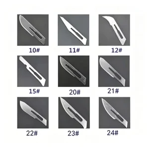 Large Animal Veterinary Surgical Instruments Sterile Stainless Steel Scalpel Blades for Livestock Surgery CE ISO Certified