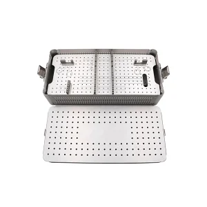 Manual High Pressure Stainless Steel Sterilization Box for Laparoscope & Laryngoscope CE Certified 1 Year Warranty Custom Logo