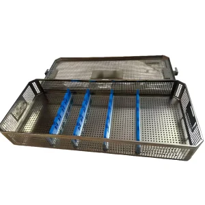 Manual Laparoscopic Sterilization Box Tray Aluminum Alloy & Stainless Steel Surgical Kit Class I ISO9001 Certified CE