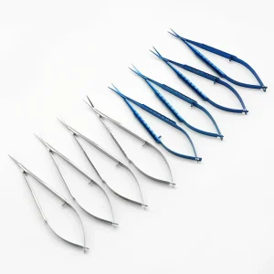 Manual Stainless Steel Titanium Alloy Capsular Scissors for Ophthalmic Capsular Membrane Cataract Surgery Ophthalmic