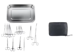 Manual Surgical Instruments Set Stainless Steel Laparotomy Equipment Medical Equipment with Plastic and Metal Clips
