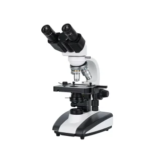 Medical Compound Biological Microscope WF10X 18mm Sliding Binocular White Head Double Layer Mechanical Stage