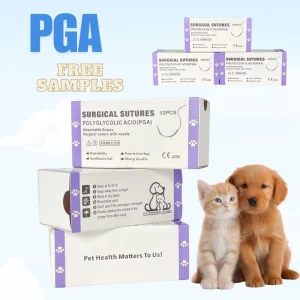 Medical Consumables PGA Suture Needles Veterinary Diagnostic Equipment PetCare Suture