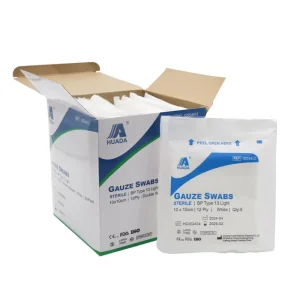 Medical Dressing Consumable Surgical Sponge Compress Gauze Swab 4 X 4 8ply 100% Cotton CE Certified Class I EO Sterile Package