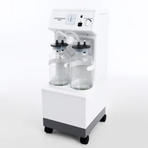 Medical Electric Aspirator Suction Machine Double Bottles with Vacuum Suction Trolley Unit