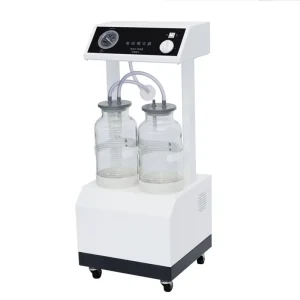 Medical Electric Suction Machine High Vacuum High Flow Surgical Aspirator with Double Bottles for Hospital Operating Room ICU CE