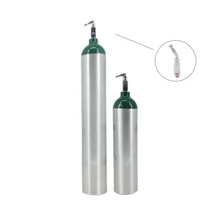 Medical Oxygen Tank with ISO 7866 Certification Aluminum Gas Cylinder M4 M6 M9 MD ME DOT 3AL Medical Oxygen Equipment