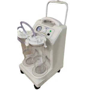 Medical Portable Mobile Electric Aspirator High Duty Vacuum Lipo Surgical Suction Machine Unit with Plastic Bottles